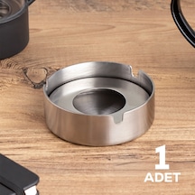 Porsima Etn-016 Paslanmaz Çelik Metal Kül Tablası Küllük