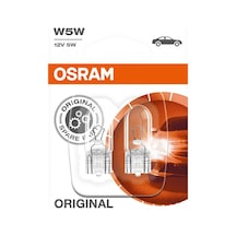 Osram  W5 W Halojen, Konum Ve Plakası Işığı Double Blister Beyaz 2825-02b