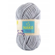Nako Panda Baby 5 Adet 14226 Açık Gri Renk Kadife El Örgü İpliği
