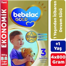 Bebelac Gold 3 Çocuk Devam Sütü 800 G 4 Adet