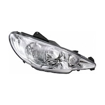 Sağ Far Lambası Seffaf Camlı Peugeot 206 2006-2011 Valeo