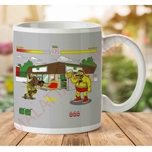 Springfield Fighter Street Fighter Simpsons Barney Kupa Bardak Çok Renkli