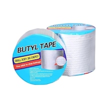 Coverzone Butyl Tape Su Geçirmez Yalıtım Bandı Güçlü Yapışkanlı Alüminyum Kaplı Çatı Oluk Boru Tamir Bandı Sızdırmazlık Bandı Çatlak Kapama İzolasyon Su Kaçak Önleyici En 10cm Gri - 2 Metre