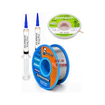 Lehim Seti Mechanic Ty-v668 Lehim Teli 0,8 Mm 40 Gr, Goot Wick Cp-3515 3,5 Mm 1,5mt Krem Flux Seti, St12