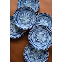 Kütahya Porselen Cool Gold Altın Yaldızlı Pasta Tabağı 20cm 6 Kişilik 6 Parça Çok Renkli