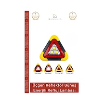 Reflujlamba Abs Şarjlı Usb Lityum Pil 25w Sarı Kırmızı 180 Döner Saplı Refluj Araba Oto Lambası