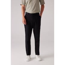 Erkek Siyah %100 Keten Pantolon