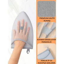 Buharlı Ütü Eldiveni Mini Ütü Sıcaklık Buhar Geçirmez 15x25 Cm Gri