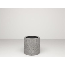 Nuano Consept Silindir Serisi Yuvarlak Saksı Açık Gri 50x50