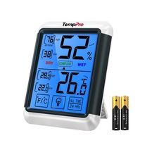 Thermopro Tp55 Dijital İç Mekan Higrometre Termometresi Sıcaklık Ve Nem Monitörü Oda Nem Ölçer, Büyük Dokunmat