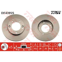 On Fren Dısk Aynası Havalı Kıa Sorento 2,5 Crdı 02 302 X 28 X 26 X 96,3 X 54