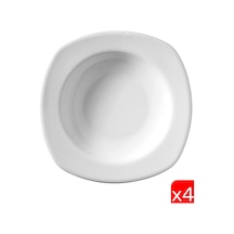 Kütahya Porselen Çisil Çukur Tabak 22cm Csl22ck00 4 Lü Krem
