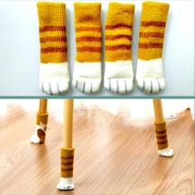 Omeniv Sandalye Koltuk Puf Sehpa Ayağı İçin Kedi Pati Çorap 2