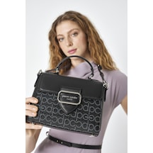 Pierre Cardin 05pc25y10403 Kadın Çapraz Çanta Siyah Parlak Monogram