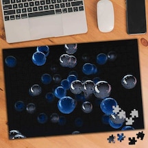 Siyah Zeminde Renkli Toplar 240 Parça Puzzle Yapboz-75010