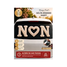 Kişiye Özel Gelin Arabası N Harfi Çift Sıra Papatya Süsü 25 Cm Tek Harf - 902367843 Diğer