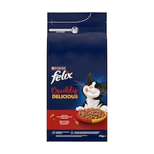 Felix Doubly Delicious Çifte Lezzet Sığır Etli 2 Kg - 7 Adet Tarı
