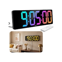 Diji150 Rgb Renkli Büyük Ekranlı Dijital Saat Uzaktan Kumandalı
