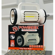 Powerdex Pd-8585 Çift Işklı Solar Şarjlı El Feneri Ve Kamp Lambası