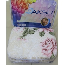 Aksu 155x215 Tek Kişilik Battaniye Krem
