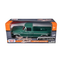 Motormax 1977 Ford F-150 Custom Pickup Yeşil 1/24 Model Araba