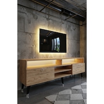Resital Ledli Tv Sehpası - Led Işıklı - Silver Çam - Sl9030-6 Atlantik Çam