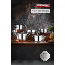 Kahramanlar Sırma 10 Parça Çelik Tencere Takımı