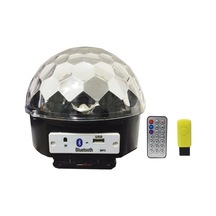 Bluetooth Mp3 Müzik Çalabilen Sihirli Led Disko Topu 6 Renkli Usb Sese Duyarlı Beyaz
