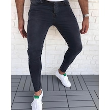 Oliggopol Slim Fit Erkek Kot Pantolon Siyah