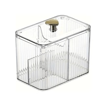 Xuweiwei Transparent Üç Bölmeli Kozmetik Saklama Dispanseri Multifonksiyonel Organizer Şeffaf
