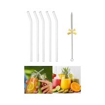 Termosilikat Isıya Dayanıklı Bardak Cam Pipeti Temizleme Fırçası Hediyeli 5 Adet Cam Pipet