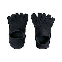 Suntek Beş Parmak Çorap Pamuklu Kaymaz İnce Koşu Siyah Siyah