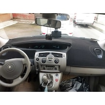 Renault Scenic 2003-2009 Model Uyumlu Torpido Halısı Mavi Kenar Renkli