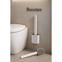 Yapıştırılabilir Tuvalet Fırçası, Silikon Klozet Temizleme Seti, Duvar Tipi Askılı, Kompakt Tasarım, Koku Önleyici, Esnek Uçlu, Hijyenik Banyo Fırçası 508 Yeşil