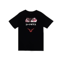 Lelouch Lamperouge - Code Geass - Anime Baskılı Unisex %100 Pamuk Siyah T-shirt SIYAH