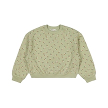 Civil Girls Çıtır Çiçek Desenli 10-13 Yaş Sweatshirt - Haki Açık Haki