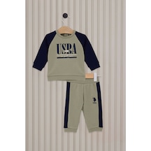 U.S. Polo Assn. Erkek Bebek 2lı Takım - Çay Yeşili Çay Yeşili