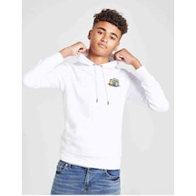 Tshirthane Kahverengi Fotoğraf Makinesi Baskılı Unisex Çocuk Sweatshirt Beyaz