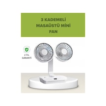 Çift Kafalı Masaüstü Ve Duvar Tipi Sessiz Usb Şarjlı Fan - Hs08377564-9938 Renkli