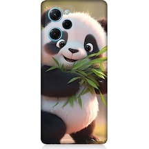 Xiaomi Poco X5 Pro Uyumlu Silikon Kılıf Sevimli Panda Ve Bambu