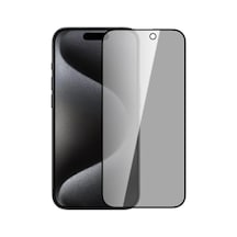 Ally Apple Uyumlu iPhone 15 Plus 3d Full Privacy Gizlilik Cam Ekran Koruyucu Anti-spy- 1903 - Renk: Siyah