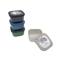 Softchef 00682 Line 1100ml Renkli Plastik Saklama Kabı Vakum Kapaklı- 24'li Paket Diğer