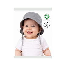 Organik Pamuk Müslin Bebek Şapkası - Duman