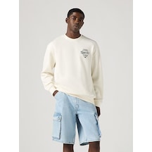 Levi's Erkek Relaxed Graphic Beyaz Sweatshirt - 38712-0457 Beyaz