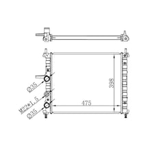 ORIS BFI004022 Radyatör Brazing Bravo-Brava-Marea 1.2İ-1.4İ-1.6İ 96 Mek. 475X395X22