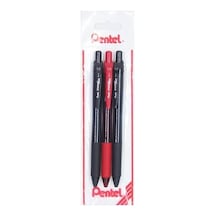 Energel 1.0 Mm Likit Roller Kalem 2xsiyah/1xkırmızı 3'lü Set -