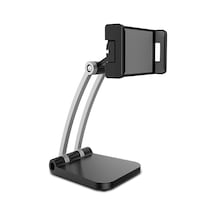 Yuntech01 Siyah Masaüstü Telefon Ve Tablet Ayakçığı - 360 Derece Döner, 4-13 İnç Uyumlu, Canlı Yayın Ve Ders İçin Ayarı Kolay Metal+abs