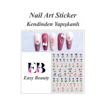 Nail Art Sticker Kendinden Yapışkanlı, Tırnak Süsleme, Tırnak Dövmesi Stikır 2153 Çok Renkli-2153