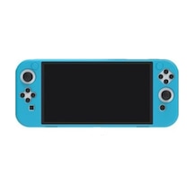 Nintendo Switch Oled El Destekli Grip Tasarımlı Koruyucu Silikon Kılıf Mavi