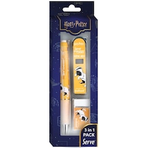 Serve Deep Üçlü Set 0.7 Mm Harry Potter Koleksiyonu Mekanik Versatil Kalem, 2b Min 48 Li & Pvc Siz Silgi Seti - Hardal Sarı Çok Renkli